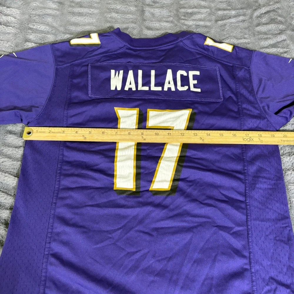 Nike Baltimore Ravens Wallace 17 Jersey Youth Large 14-16 Purple NFL Football